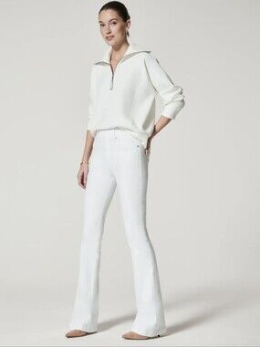 Spanx Flare Jeans High Waist White Large